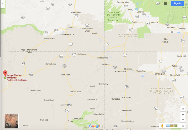Navajo NM map